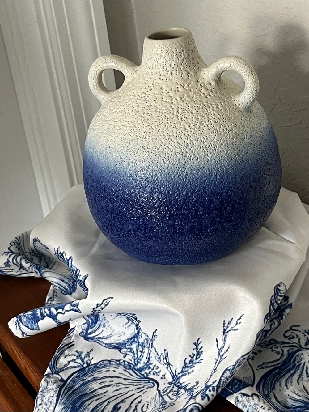 Tide Marea Fat Lava style 2Tone gradient textured Rare shoe Vase Modern BOHO